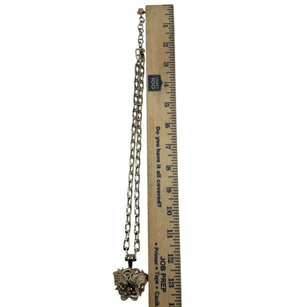 Versace Medusa Head Silver Tone Pendant‎ Necklace Made in Italy Adjustable Chain